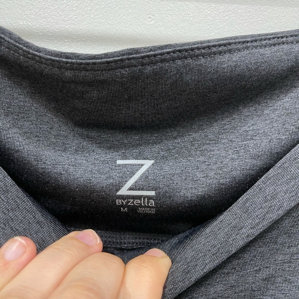 Z by Zella Dark Grey Crop Mesh Legging High Rise M - Picture 2 of 8